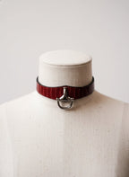 "Serpent Seduction" Black & Red Snakeskin Choker - Hushcrafts LLC