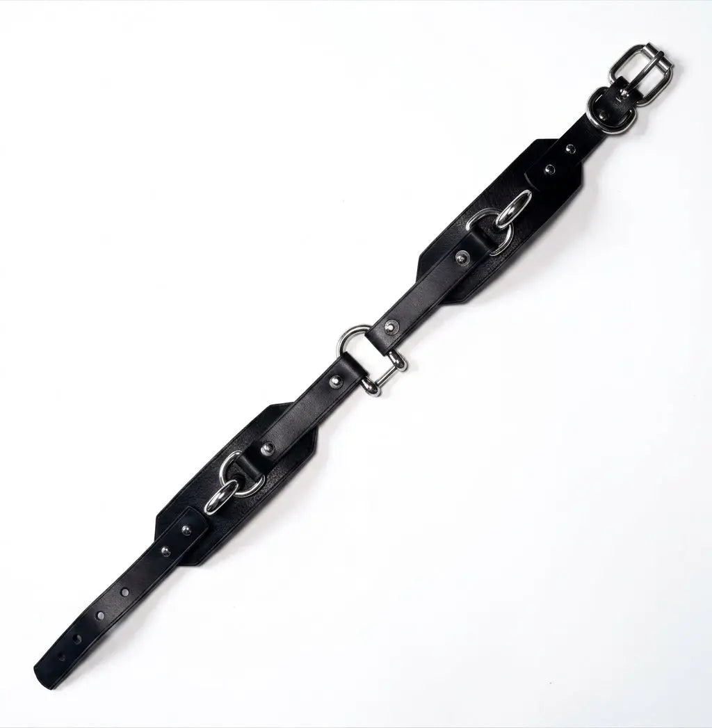 Shackled – Double-Strap Studded Leather Choker | Hushcrafts® - Hushcrafts LLC