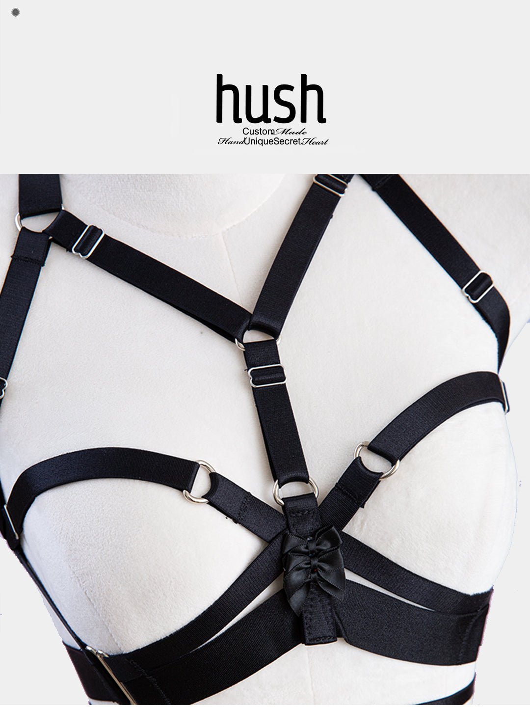 SHADOW Harness Full Set - Elastic Harness | Strappy Harness Top | Custom fit | Pole & Burlesque Dancewear - Hush