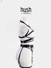 SHADOW Harness Full Set - Elastic Harness | Strappy Harness Top | Custom fit | Pole & Burlesque Dancewear - Hush