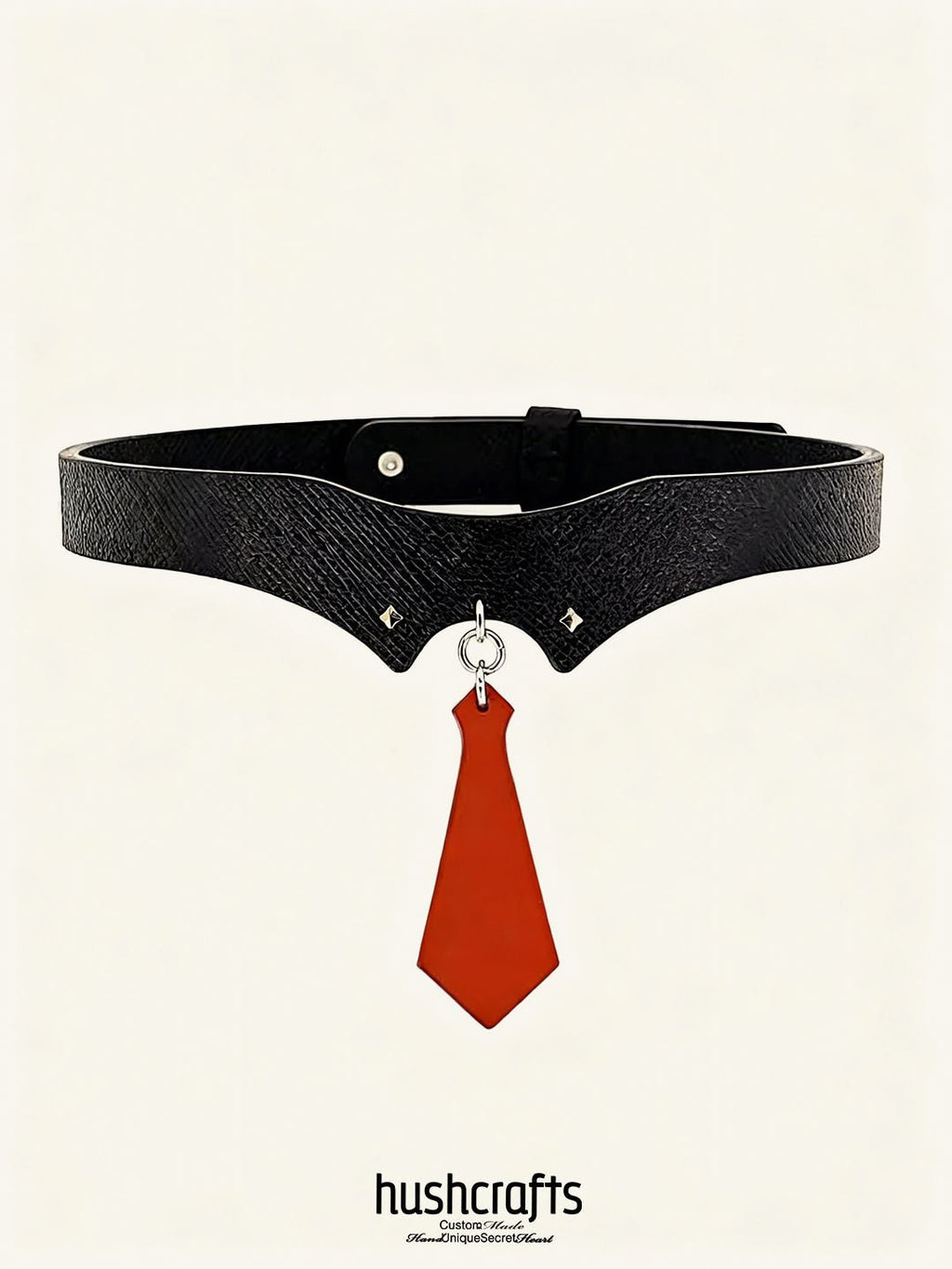 Silent Black Tie Choker - Hushcrafts LLC