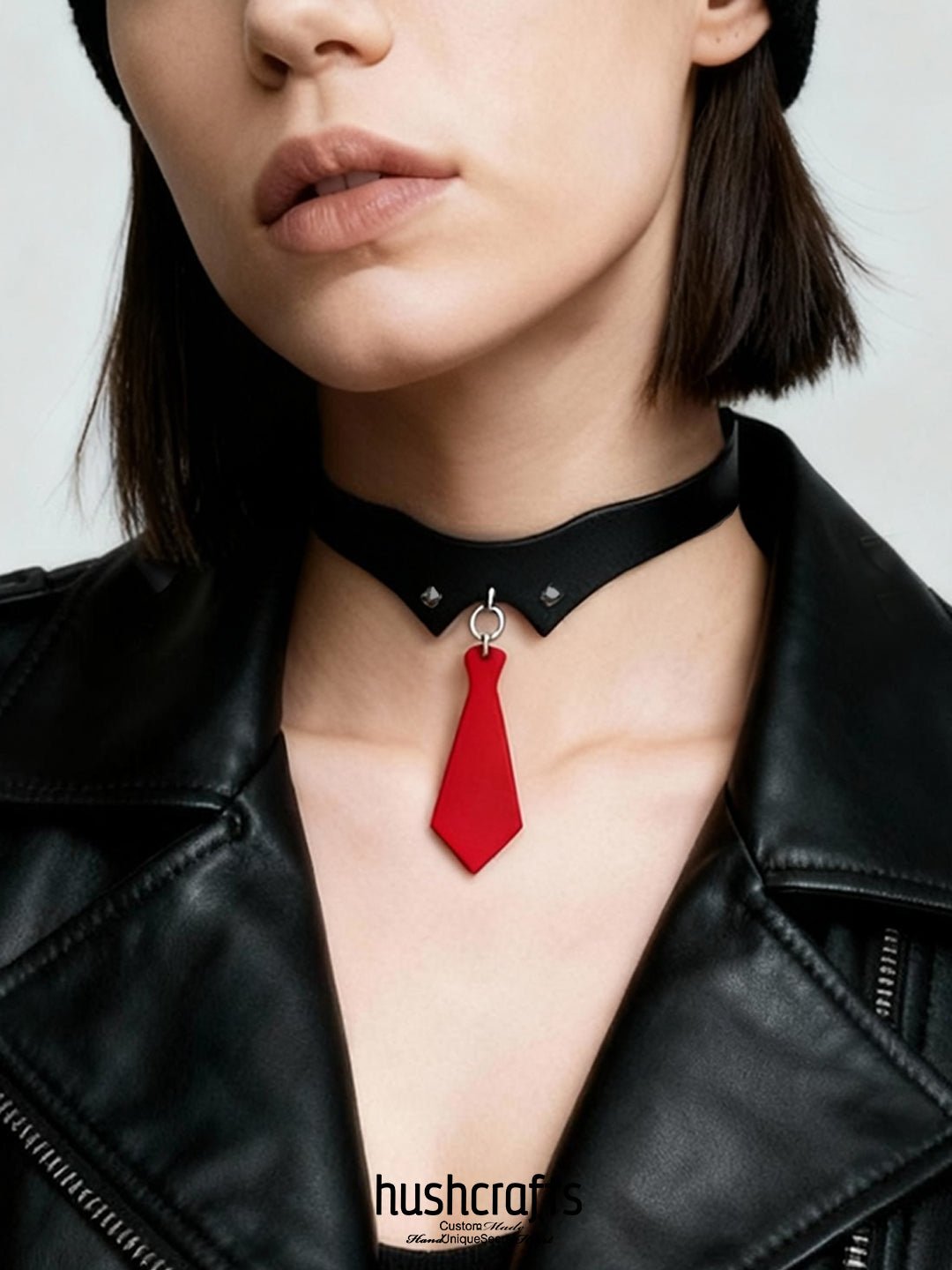 Silent Black Tie Choker - Hushcrafts LLC