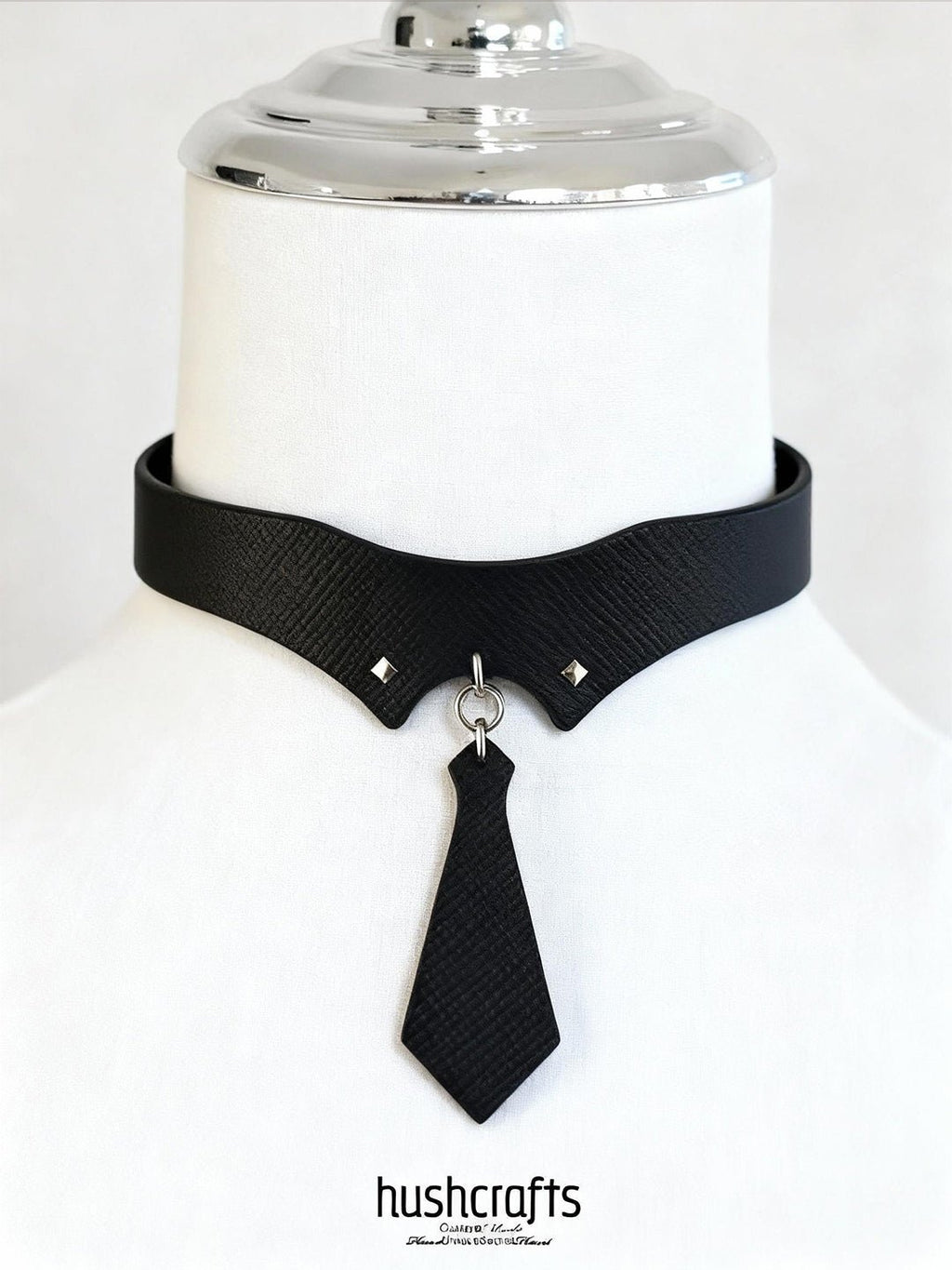 Silent Black Tie Choker - Hushcrafts LLC