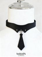 Silent Black Tie Choker - Hushcrafts LLC