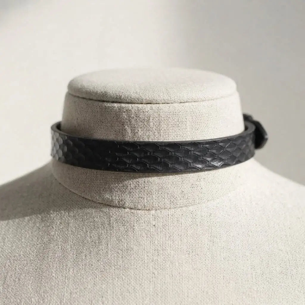 Skin Deep – Genuine Snakeskin Leather Choker | Hushcrafts® - Hushcrafts LLC