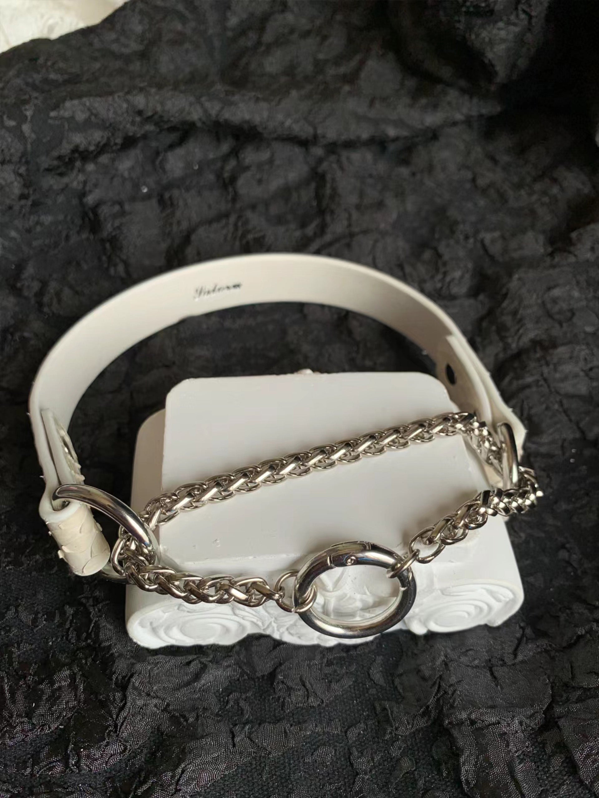 "Stellar" Custom Size Women Handcrafted Choker With Snake/Cowhide Leather - Hush