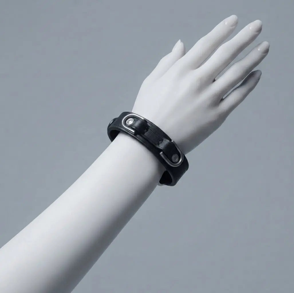Tethered – Double-Snap Leather Wrist Cuff | Hushcrafts® - Hushcrafts LLC
