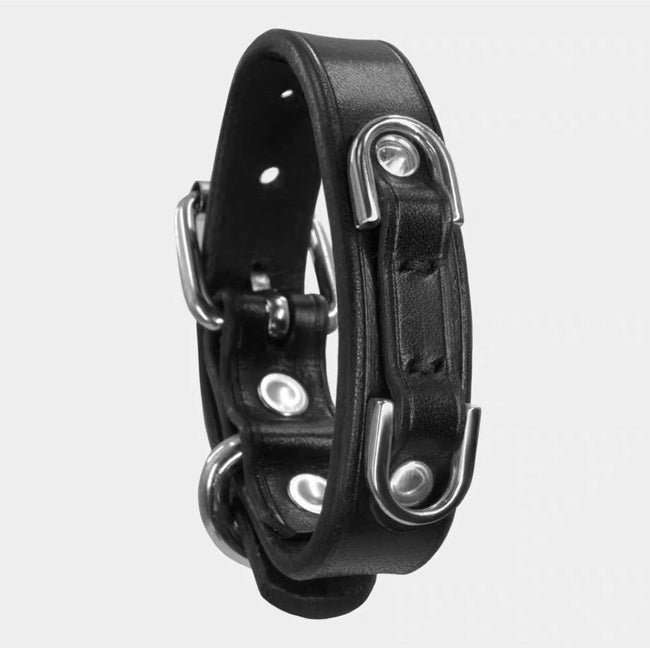 Tethered – Double-Snap Leather Wrist Cuff | Hushcrafts® Main Image