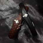 The Relic – Leather Choker with Cross | Hushcrafts® - Hushcrafts LLC