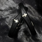 The Relic – Leather Choker with Cross | Hushcrafts® - Hushcrafts LLC