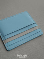 Two - Tone Goat Leather Card Holder - hushcrafts