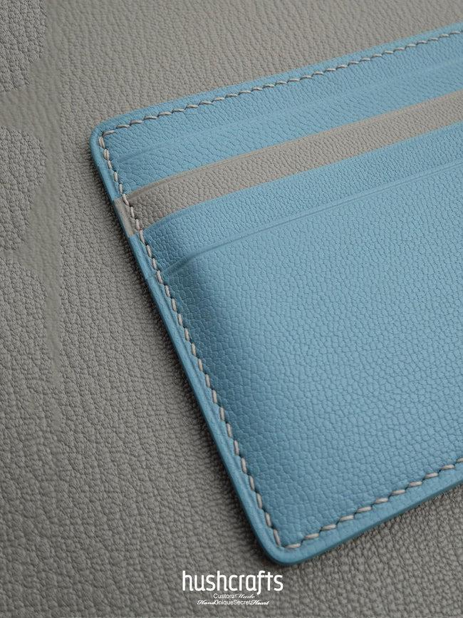 Two-Tone Goat Leather Card Holder Main Image