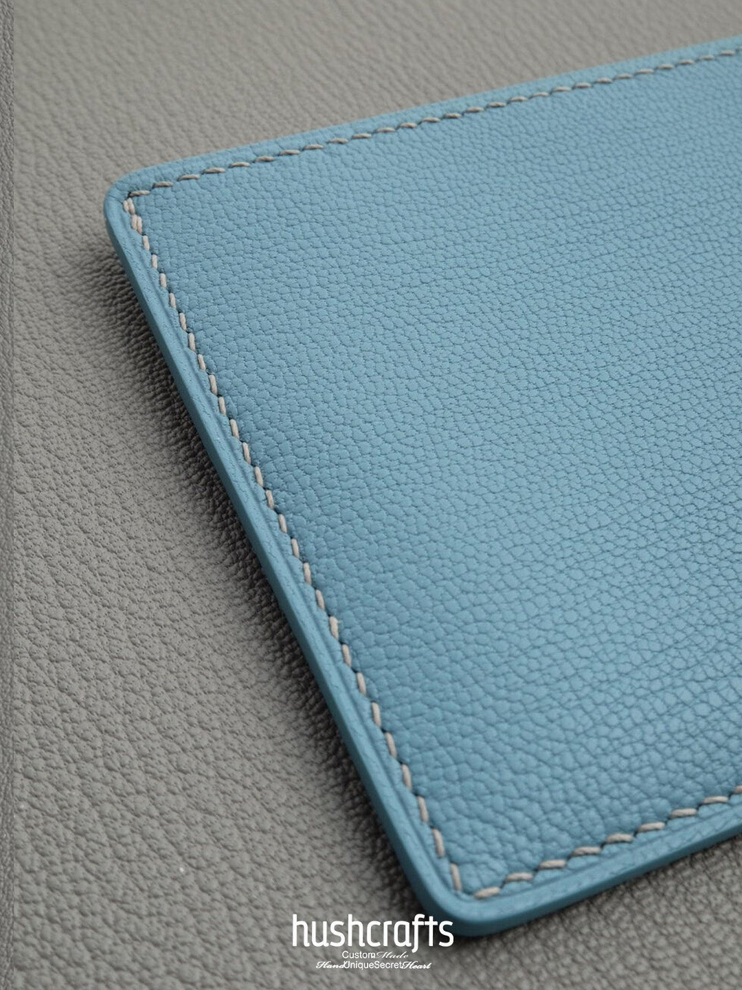 Two - Tone Goat Leather Card Holder - hushcrafts