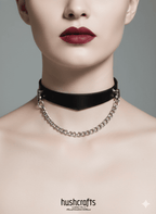 V - Shaped Leather Day Collar - Hushcrafts LLC