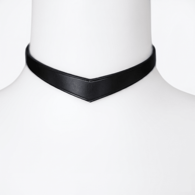 Vanguard Collar – Premium V-Shape Leather Choker | Hushcrafts® - Hushcrafts LLC Hover Image