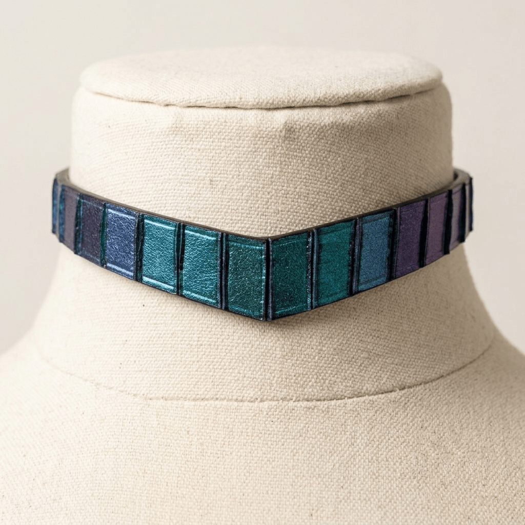 Vanguard Collar – Snakeskin Leather Choker with Lambskin Lining & Lockable Closure | Hushcrafts® - Hushcrafts LLC