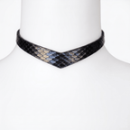 Vanguard Collar – Snakeskin Leather Choker with Lambskin Lining & Lockable Closure | Hushcrafts® - Hushcrafts LLC