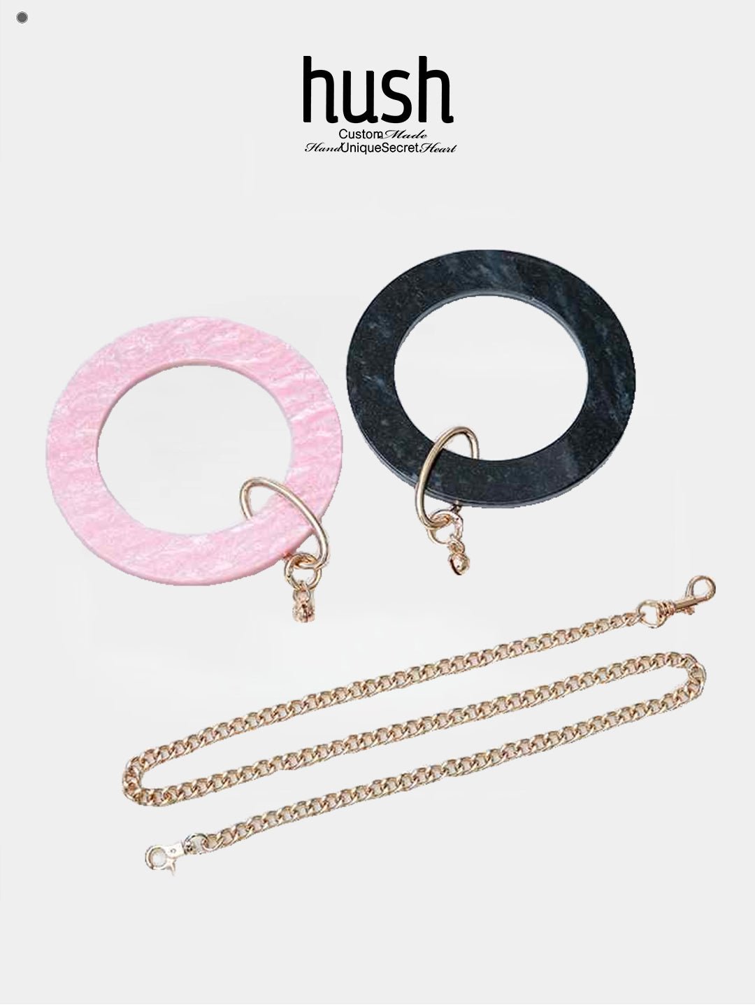 "Velvet Bound" Acetate Choker Leash - Hush