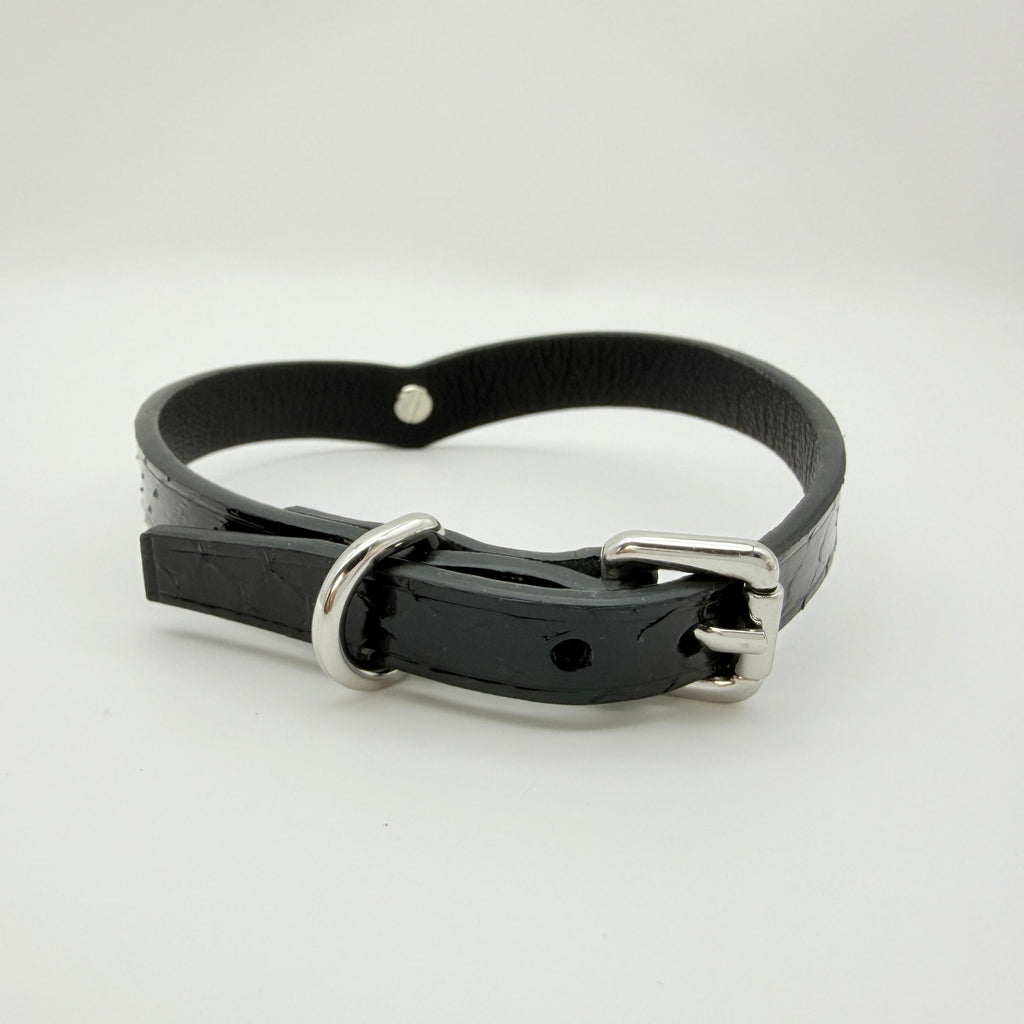 Vesper Choker – Black Python Leather Choker with Star Pendant | Hushcrafts® - Hushcrafts LLC