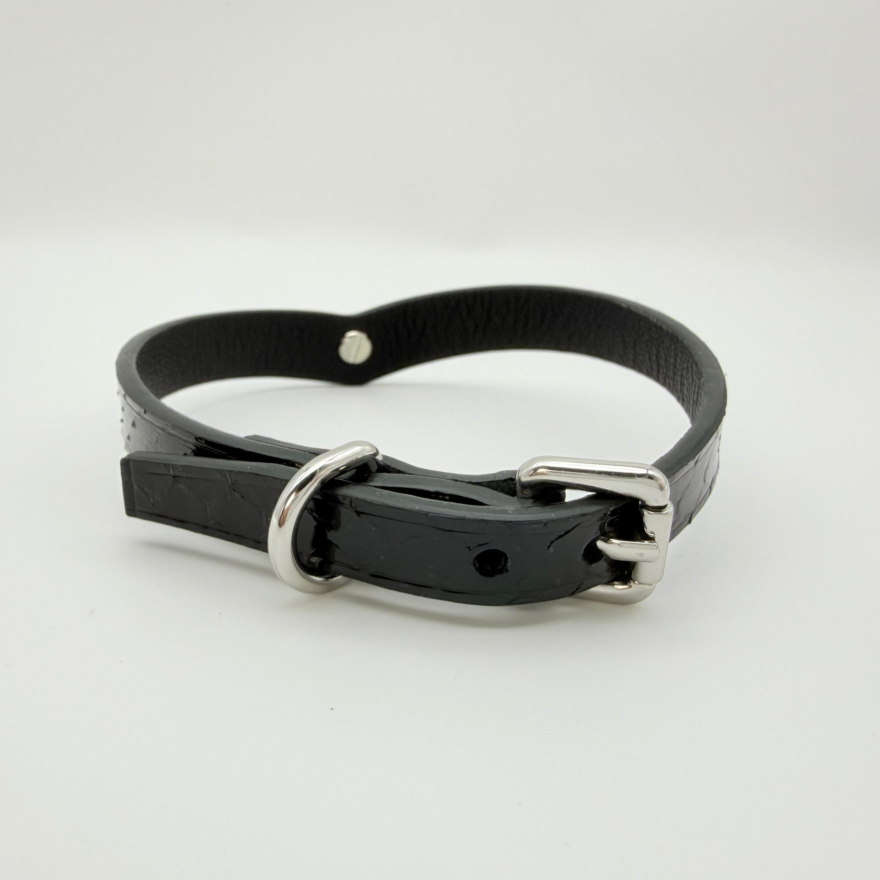 Vesper Choker – Black Python Leather Choker with Star Pendant | Hushcrafts® - Hushcrafts LLC