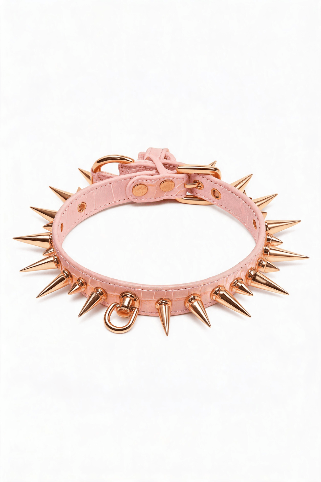 "Vivid Fury" Extreme Punk Leather Choker - Hushcrafts LLC