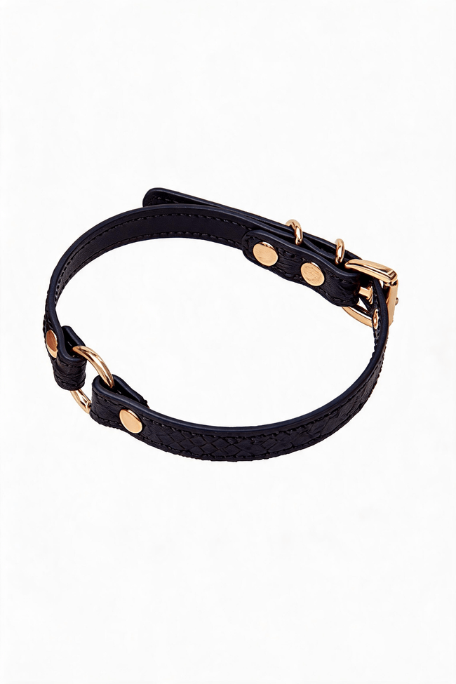 "Vivid Impact" Leather Choker - Hushcrafts LLC Hover Image