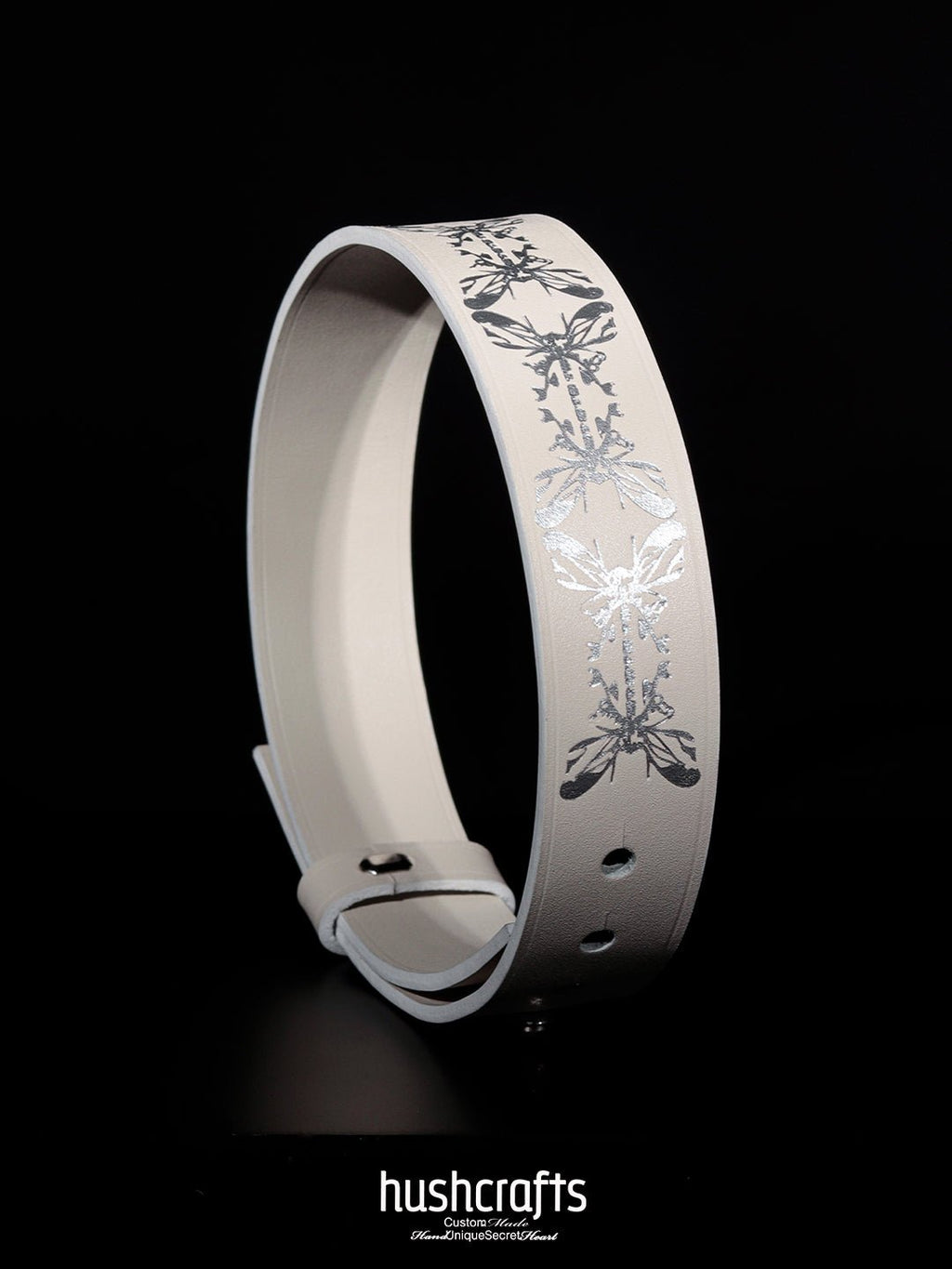 "Whispering Wings" Leather Choker - hushcrafts