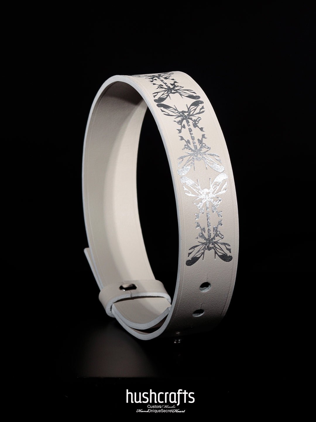 "Whispering Wings" Leather Choker - hushcrafts