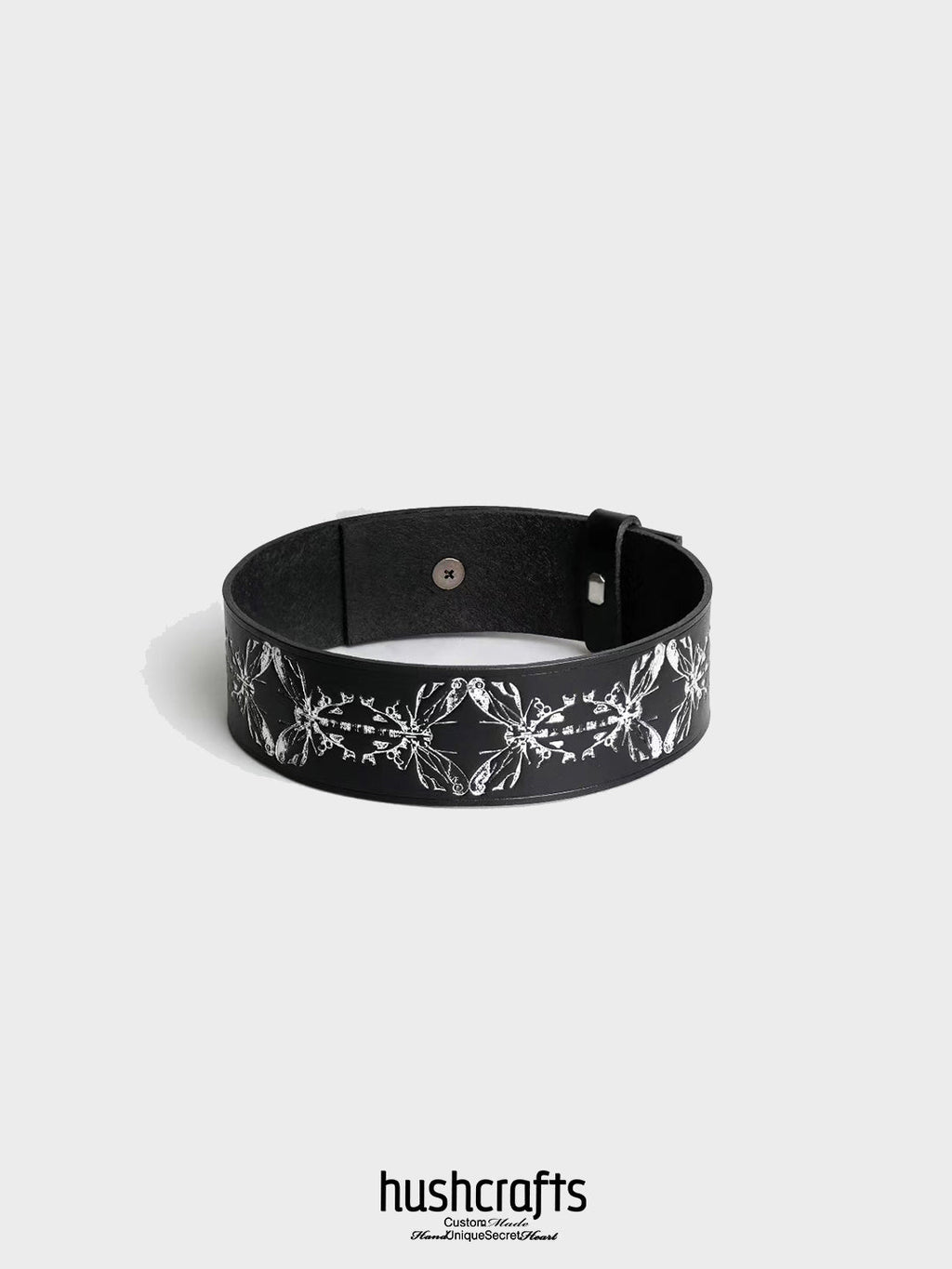 "Whispering Wings" Leather Choker - hushcrafts