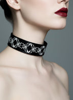 "Whispering Wings" Leather Choker - Hushcrafts LLC