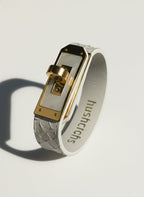 "White Enigma" Snakeskin Bracelet - Hushcrafts LLC