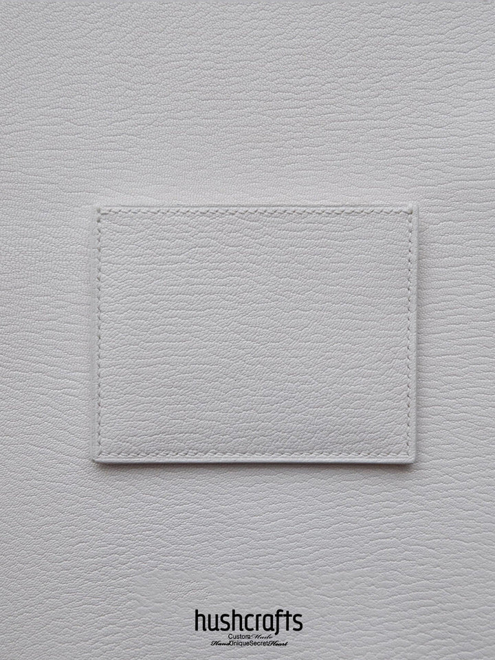 White & Gold Speckled Lizard Leather Card Holder - hushcrafts