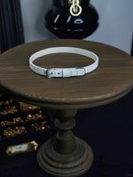 "Dual Essence" Crocodile Leather Choker & Bracelet