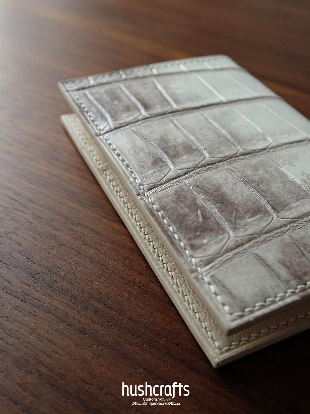 White Passport Holder - hushcrafts