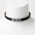 Words Collar – Full-Grain Leather Choker with Custom Gold-Tone Letter Studs | Hushcrafts® - Hushcrafts LLC