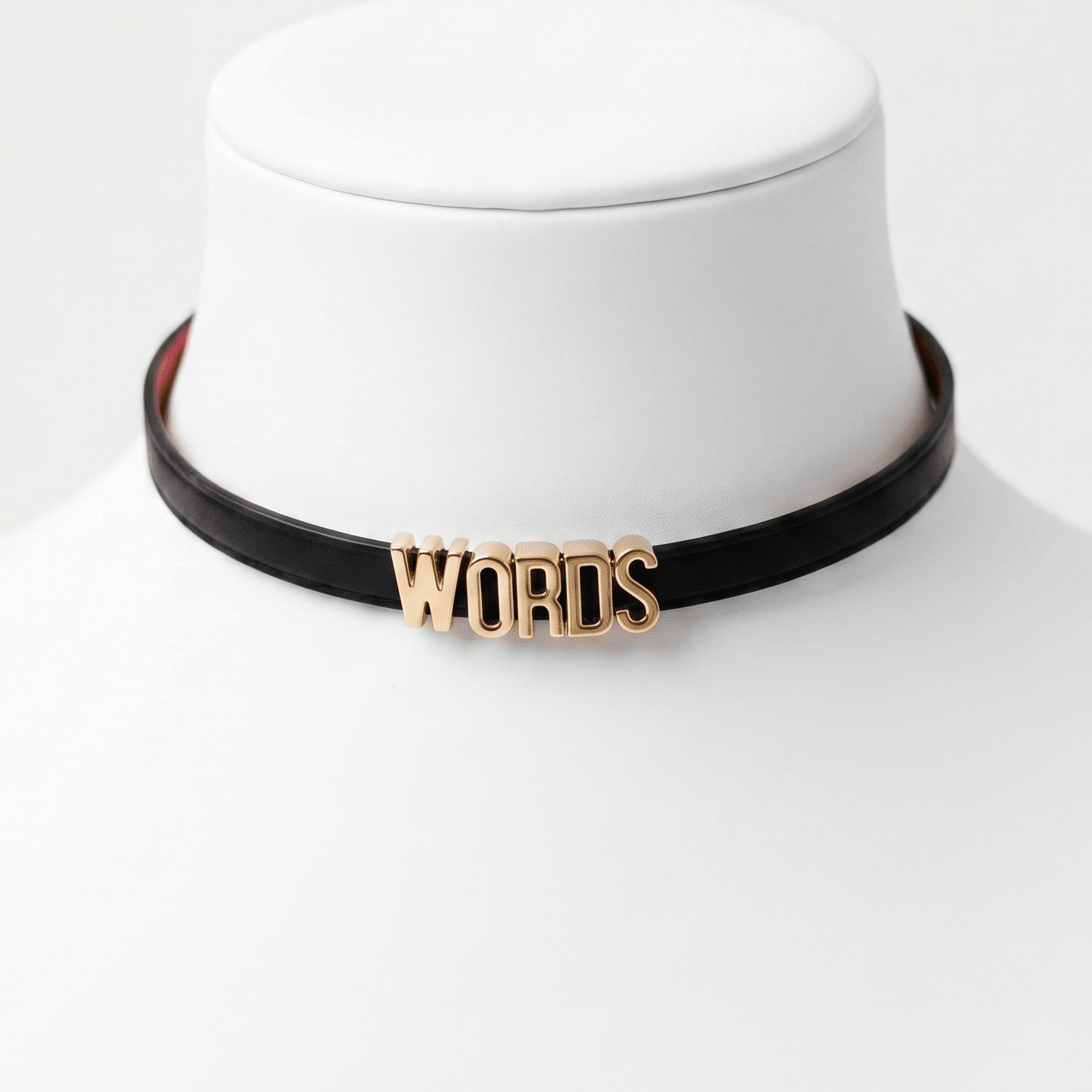 Words Collar – Full-Grain Leather Choker with Custom Gold-Tone Letter Studs | Hushcrafts® - Hushcrafts LLC
